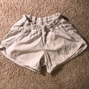 Lululemon white running shorts